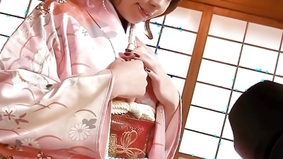 Classic Japanese Teen with Kimono Fucked in Gangbang