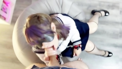 The schoolgirl submits and satisfies her master
