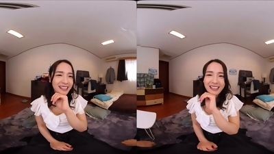 Asian cute minx mind-blowing VR movie