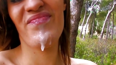 Slutty Girl Anally Fucked In The Woods