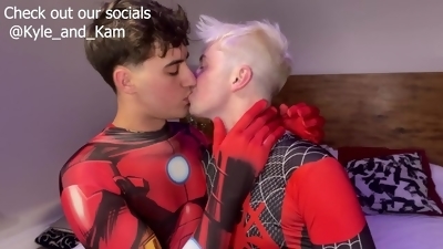 Cute Cosplay Spiderman gets fucked by Iron Man's big dick