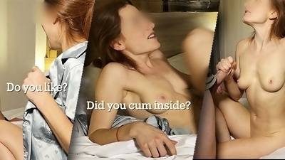 The prank on the step sister turned into occasional sex with unplanned cumming inside (ENG sub)