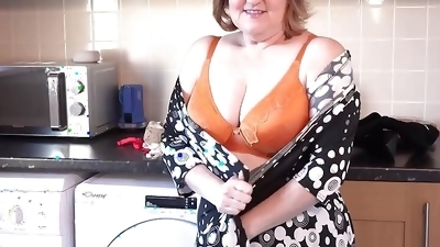 AuntJudysXXX - Your 58yo Curvy Mature Housewife Mrs. Kugar Sucks Your Cock in the Laundry Room (POV)
