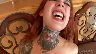 Orange hair punk slut POV sex