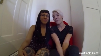 Mary and Ann achieve poly perfection in steamy lesbian sex session on Lustery conformity #131