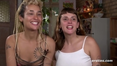Ersties: Amateur Babes Enjoy Hot Lesbian Sex Together - Big tits