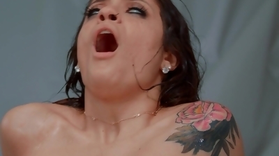 Lustful inked teen crazy sex clip