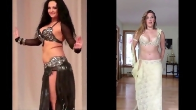 Amazing belly dancers with stunning looks and huge boobs!