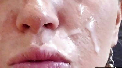 Girl orgasms multiple times and in all positions. (at 7.4, 22.4, 37.2). BLOWJOB FEET UP with epic HUGE FACIAL as a REWARD