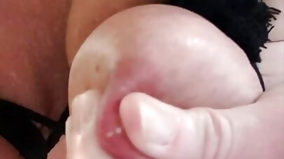 Orgasm with squirt, pee and milk