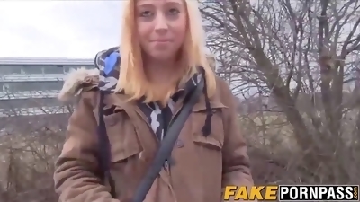 Blonde gets fucked, blonde fuck, outdoor