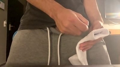 Gay socks, gay hotel room, hotel masturbation