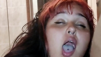 COMPILATION of blowjobs and deepthroats of a busty chubby from Argentina getting her tits fucked