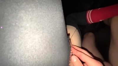 Driving car with step sister and fucking her hard🍑🍆