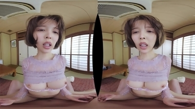 Jap raunchy whore aphrodisiac VR sex video